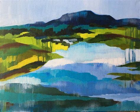 Canvas Print Mountain Lake H Blue Green Turquoise Landscape Etsy