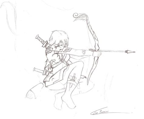 Anime Bow And Arrow Pose Heavy Archer By Agito666 On Deviantart These