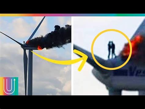 Una turbina eólica en llamas se llevó a dos técnicos en Holanda YouTube