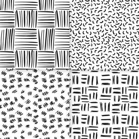 Free Vector Engraving Hand Drawn Pattern Collection