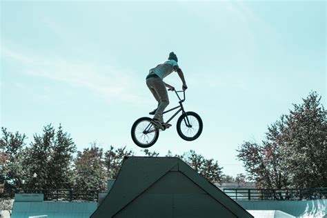 White Bmx Bike Biker Trick Jump Hd Wallpaper Wallpaper Flare