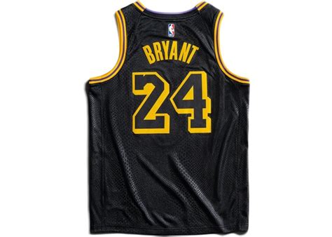 The name and numbers are stitched. Nike Kids Los Angeles Lakers Kobe Bryant Black Mamba City ...