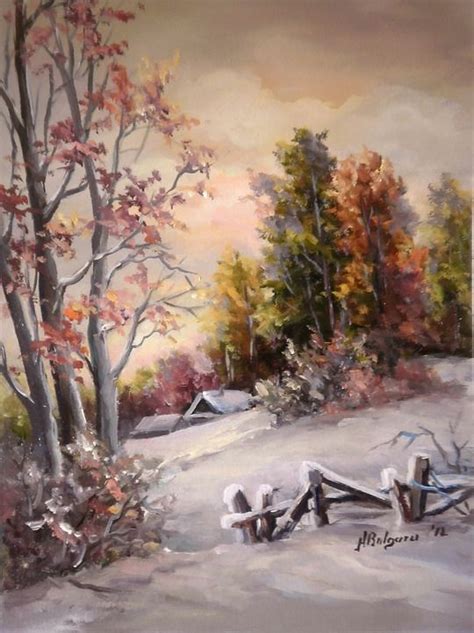 Iarna 25x33 Cm Prezentare Winter Painting Watercolor Paintings