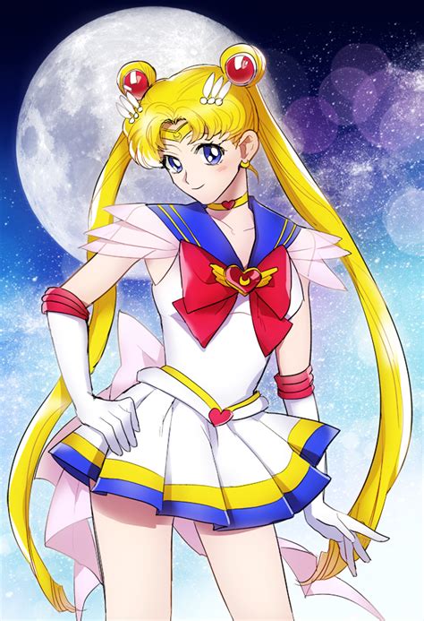 Tsukino Usagi Sailor Moon And Super Sailor Moon Bishoujo Senshi Sailor Moon Drawn By Isamu