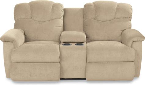La Z Boy Lancer Reclining Loveseat With Console And Cup Holders
