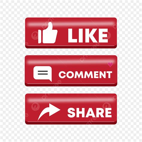 Like Comment Share Vector Art Png Like Comment Share And Subscribe