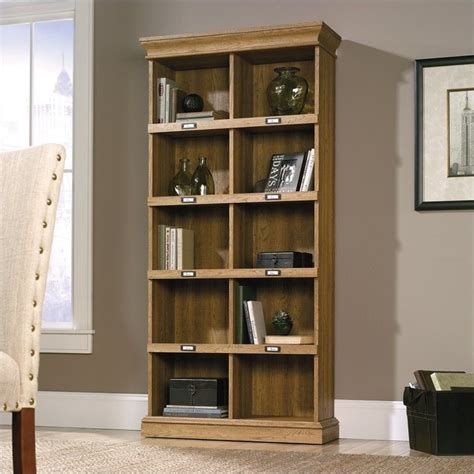 Sauder Barrister Lane Engineered Wood Tall 10 Cubby Bookcase In Scribed