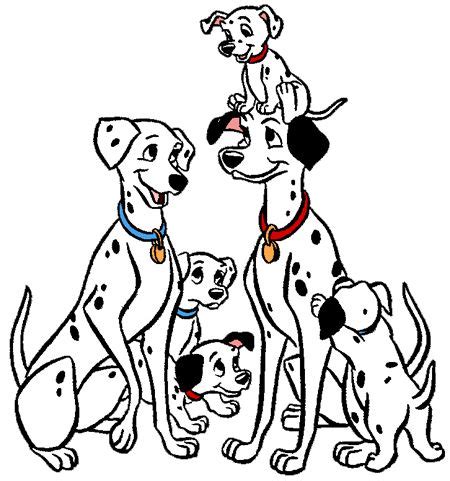 Pongo And Perdita And Their Dalmatian Puppies Puppy Coloring Pages