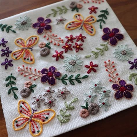 Flower Garden Hand Emboidery Pattern Pdf Download Etsy Hand