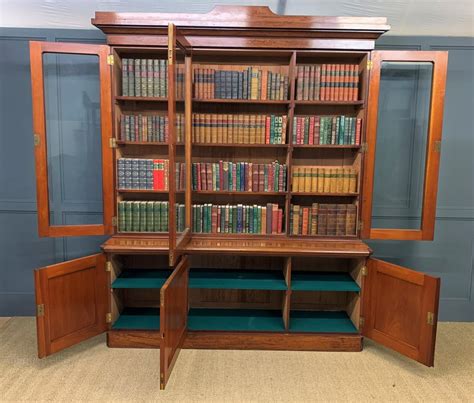 Fine Victorian Figured Mahogany Library Bookcase Antiques Atlas