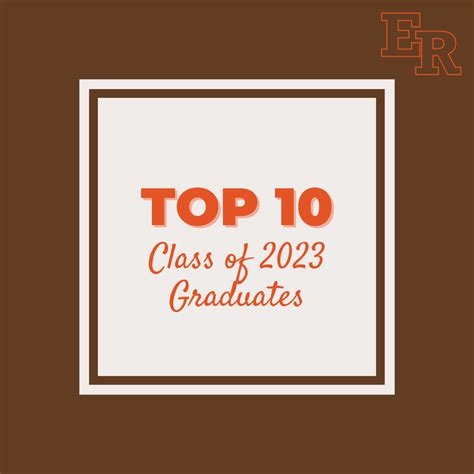 Er High School Class Of 2023 Top Ten Graduates East Rochester Union