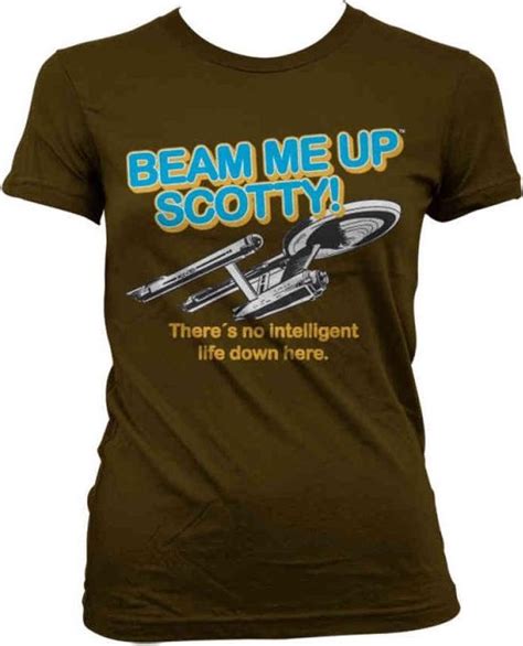 Star Trek Dames Tshirt M Beam Me Up Scotty Bruin