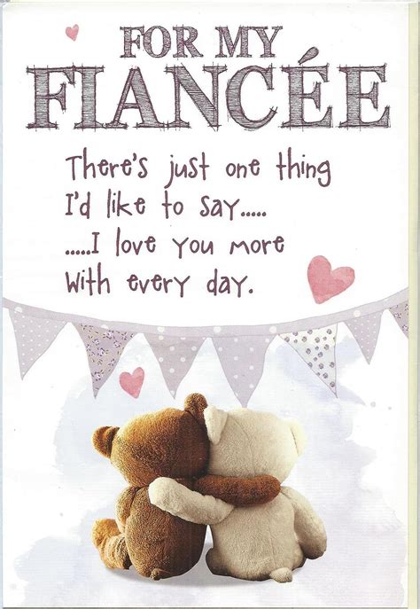 Fiancée Birthday Card Nice Words Birthday Card Fiancee Fiance