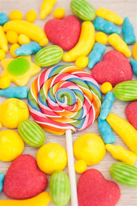 Candies With Different Shapes And Colors Stock Image Colourbox