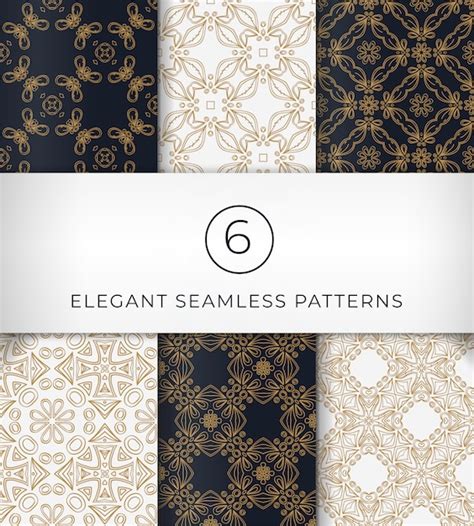 Seamless Elegant Patterns Vector Premium Download