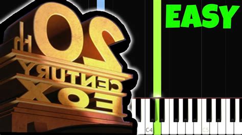20th Century Fox Easy Piano Tutorial Synthesiasheet Music Youtube