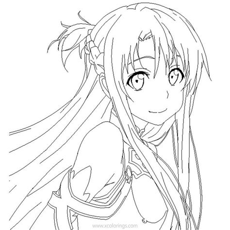 Sword Art Online Asuna Coloring Pages Sketch Coloring Page Coloring