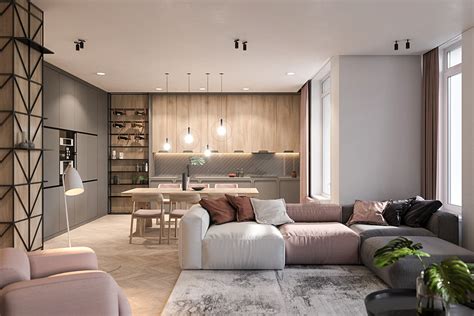 Richmond The Minimalist Flat In The Scandinavian Style On Behance