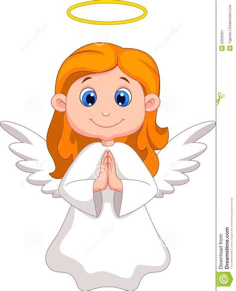 Cute Angel Cartoon Stock Vector Illustration Of Innocence