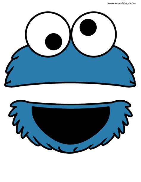 Cookie Monster Printable Face