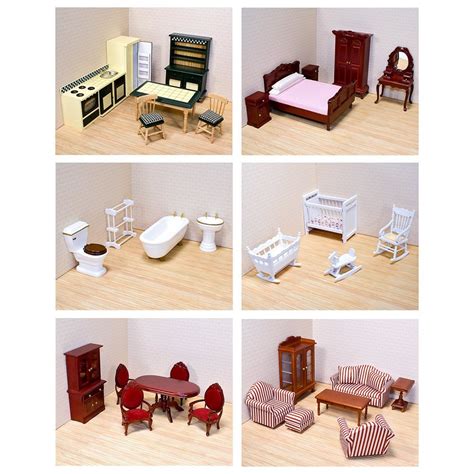 Melissa And Doug Victorian Dollhouse Furniture Bundle New Free Shipping