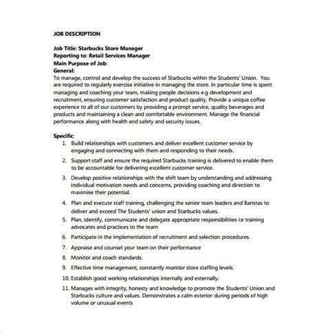 Essential demonstrable, comprehensive knowledge and understanding of the sales cycle Store Manager Job Description Template - 7+ Free Word, PDF ...