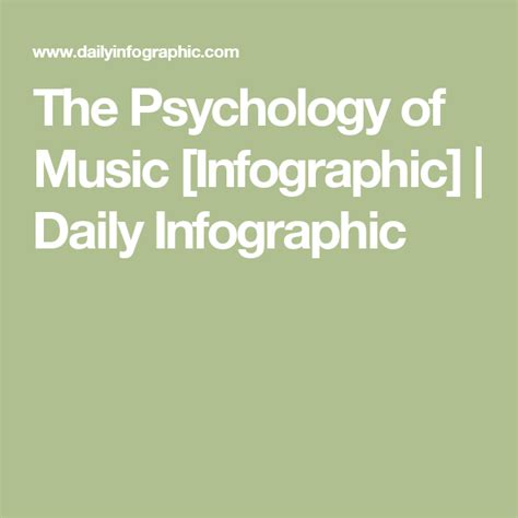 the psychology of music [infographic] daily infographic psychology personality psychology