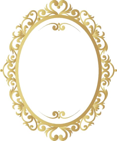Espejo Png Molduras Douradas Molduras Vintage Monograma Casamento
