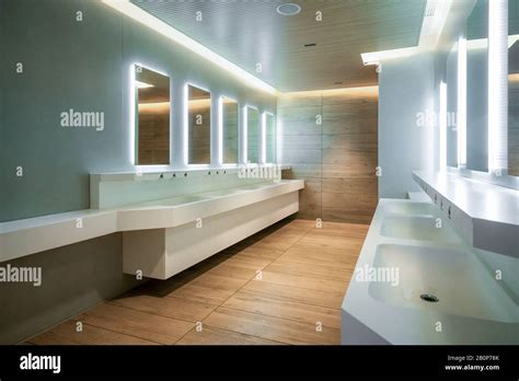 Modern Design Of Public Toilet And Restroom Luxury Interior Stock Photo Alamy