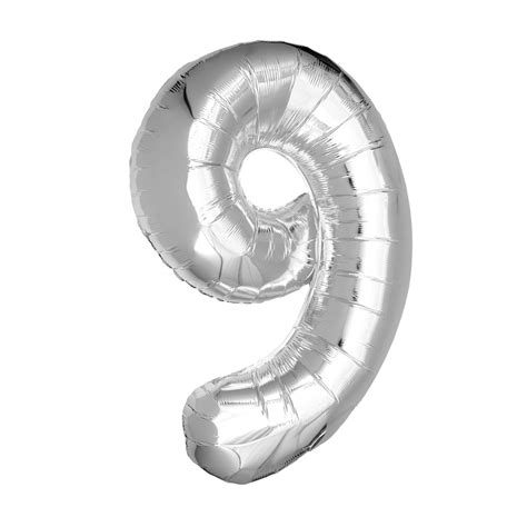 Extra Large Silver Foil Number 9 Balloon Hobbycraft