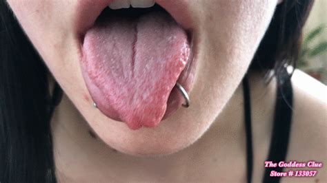 The Goddess Clue Clip Store Showing Off My Cleft Tongue