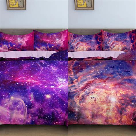 3d Galaxy Duvet Cover Set Single Double Twin Queen 2 Bedding Sets Universe Outer Space Themed
