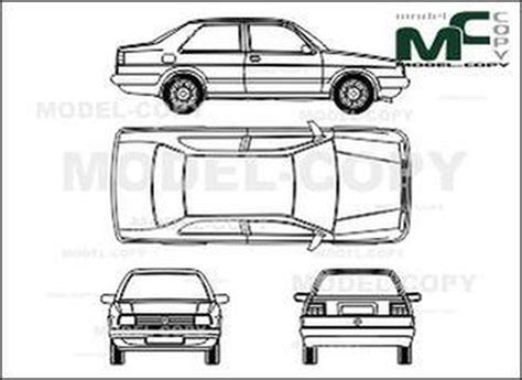 Volkswagen Jetta 2 Doors 2d Drawing Blueprints 28775 Model Copy