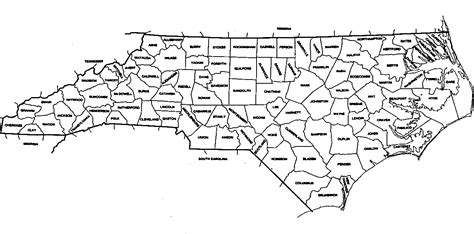 North Carolina Map County Map