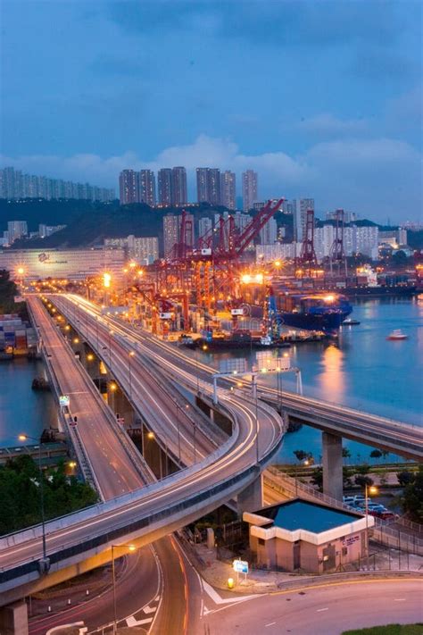 18 June 2007 The Tsing Yi South Bridge Hong Kong Editorial Photo