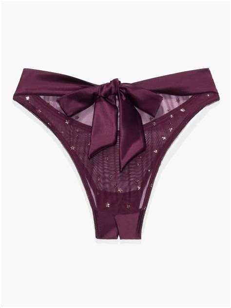 Gift Me More High Leg Crotchless Bikini In Purple Savage X Fenty France