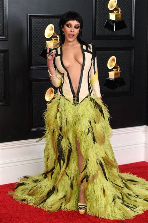 Doja Cat Wore A Motorcycle Dress To The 2021 Grammys
