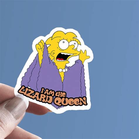 The Simpsons Sticker Lisa Simpson Vinyl Sticker My Etsy