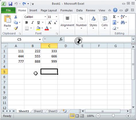 Abc Microsoft Excel 2010 Cell Select Cell Active Cell
