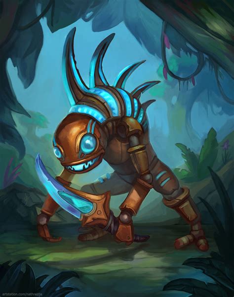 Artstation Mechanical Murloc Polina Nathrezija Warcraft Art