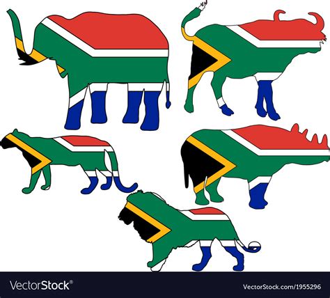 Big Five South Africa Royalty Free Vector Image