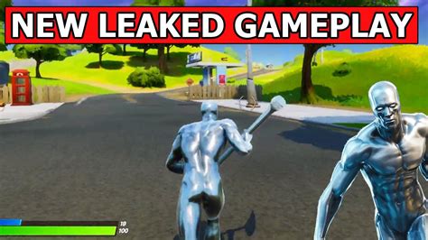 Silver Surfer Skin Leaked Gameplay Skin Showcase New Fortnite Skin