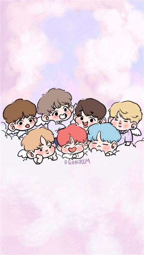 The great collection of bts cute wallpapers for desktop, laptop and mobiles. BTS Chibi Wallpapers - Wallpaper Cave