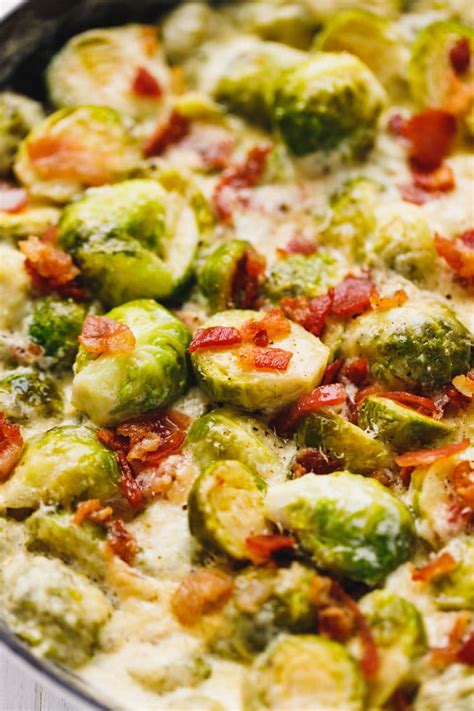 Cheesy Creamy Brussel Sprouts With Bacon Recipe 2024