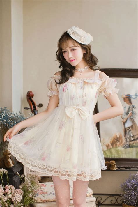 Princess Sweet Lolita Dress Chiffon Dress Candy Rain Sweet Floral