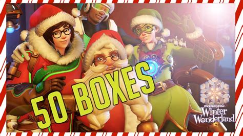 Overwatch 50 Winter Loot Boxes Youtube