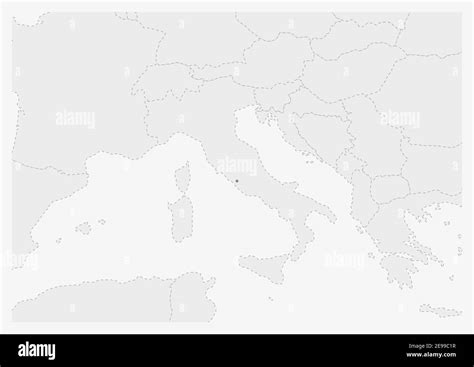 Map Of Europe With Highlighted Vatican City Map Gray Map Of Vatican