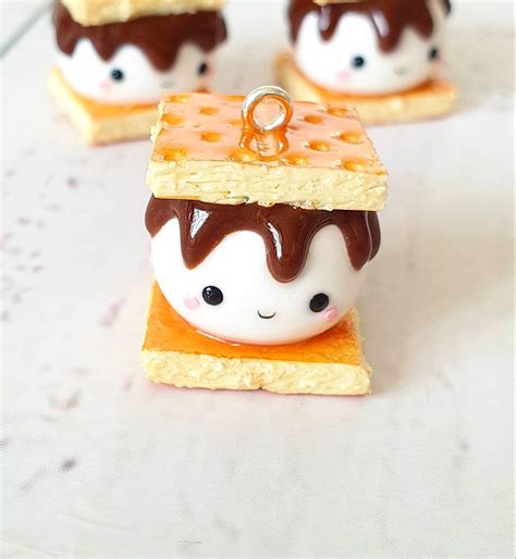 Smores Clay Charm Kawaii Miniature Polymer Clay T Etsy In 2020