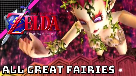 All 6 Great Fairy Locations The Legend Of Zelda Ocarina Of Time 3d Youtube
