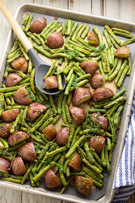 Continue roasting until potatoes are deep brown and crisp all over, turning and shaking them a few times during cooking, 30 to 40 minutes longer. Garlic Herb Roasted Potatoes and Green Beans Recipe
